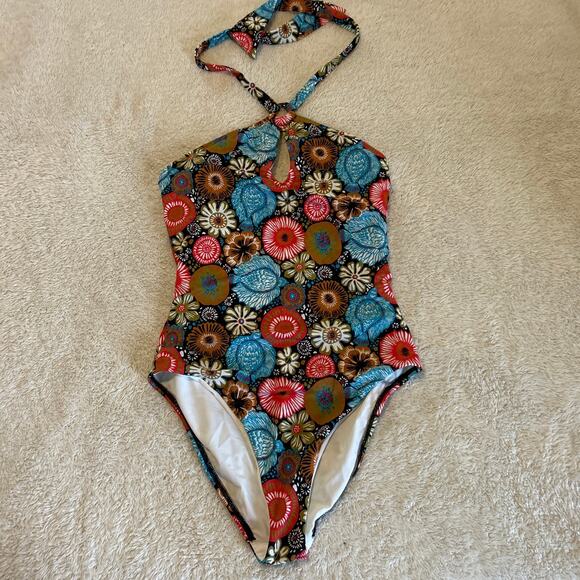 LOFT Other - Loft Beach 8 Swim Suit One Piece Colorful Halter